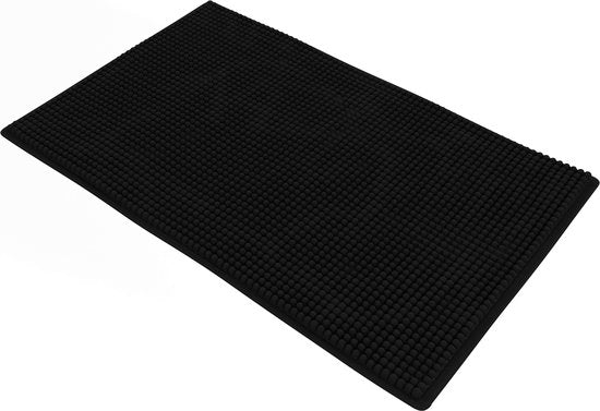 Loti Living Anti-Rutsch Badematte - Duschmatte - Badezimmermatte - Bodenmatte - Chenille Badematte - Schwarz - 50x80 cm