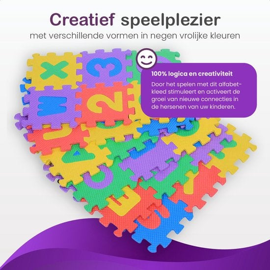 Gofun Playmat XL 180 x 180 cm Schaumstoff faltbar Baby Fliesen Multicolour Puzzle 86 Stück