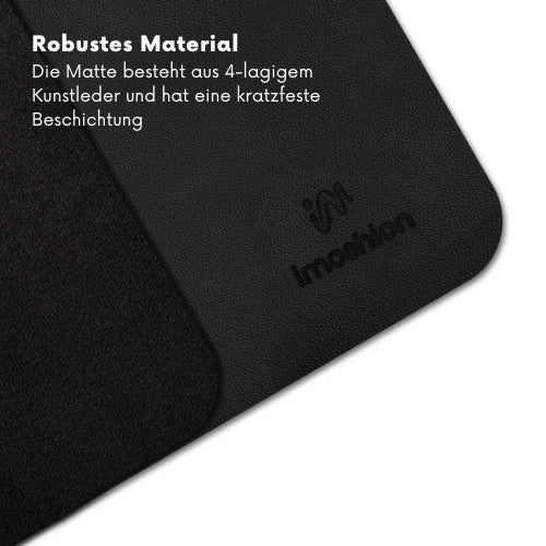 imoshion - Beheiztes Schreibtischpad - 3 Stufen - 40 bis 60 Grad - 90 x 45 cm - Schwarz