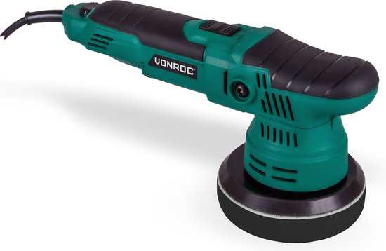 VONROC Exzenterpolierer - Polierer - 650W - Ø125mm - Softstart - Feste Leistung & 1 Polierscheibe