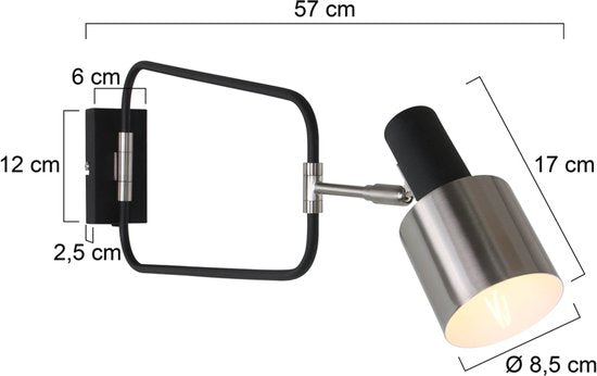 Wandleuchte Anne Lighting Fjorgard – Schwarz