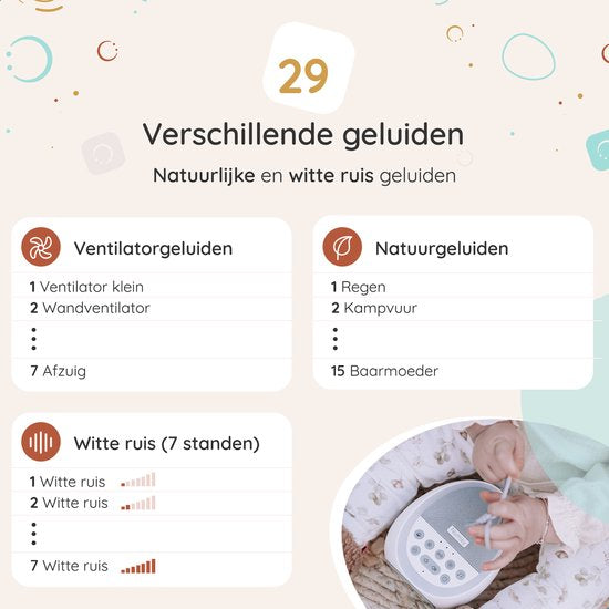 Numsy Calm White Noise Machine Baby - Weißes Rauschen Maschine