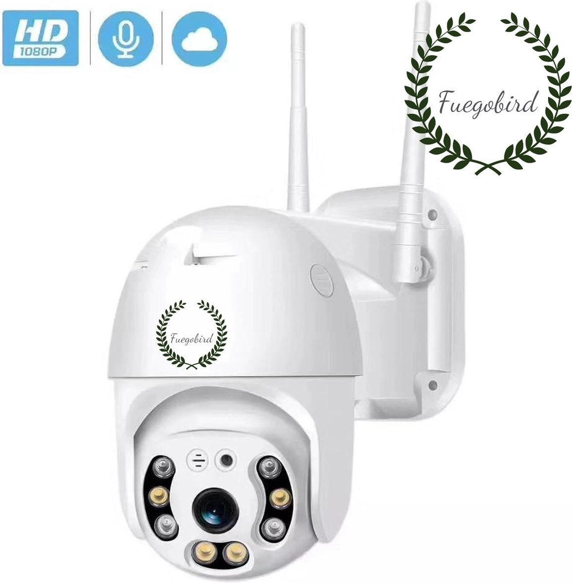 Fuegobird Wifi Smart Wasserdicht IP66 IP Kamera - Outdoor - Drehen und Neigen - Unterstützung 2.4G/5G WIFI - 1080P - PTZ IP Kamera