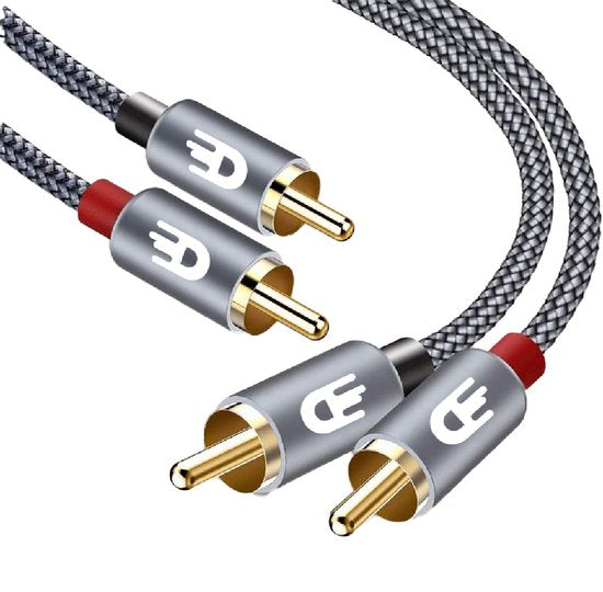 Drivv. Premium Tulip Stereo Audio Kabel - 2RCA auf 2RCA - Tulip Kabel - 1 Meter