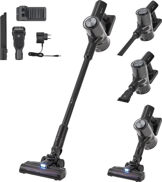 Juskys Akku-Sauger / Staubsauger VC2101 - Schwarz - inkl. Zubehör