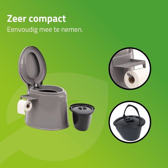 Bo-Camp - Tragbare Toilette - 7 Liter