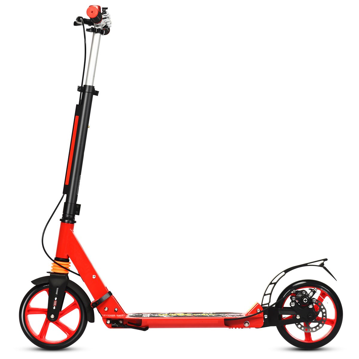 Coast Klappbarer Kinderroller – verstellbarer Lenker – mit Bremsen – Aluminiumlegierung – silber