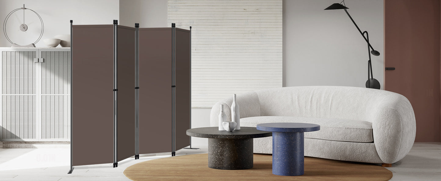 Angel Living Faltwand - 4 Paneele - 224 x 165 cm - Braun