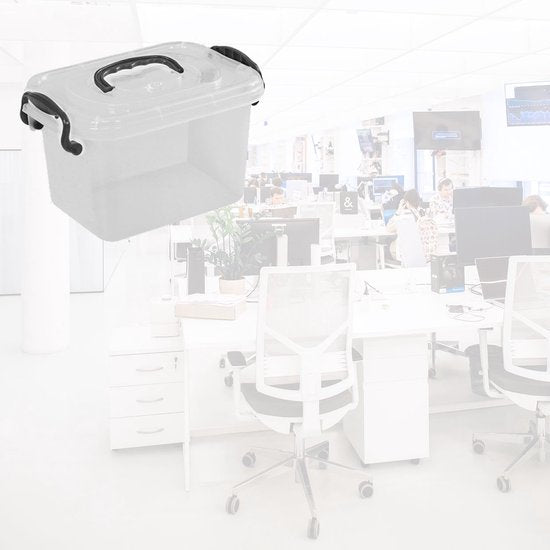 BRASQ Aufbewahrungsbox 6 Liter – 3er-Set – Aufbewahrungsbox aus Kunststoff – transparent – Aufbewahrungsbehälter – Aufbewahrungsbox mit Deckel