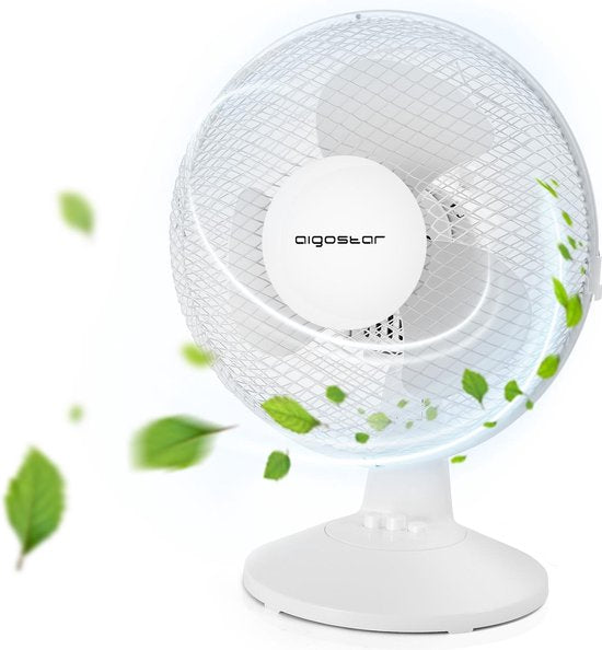 Aigostar Vicki 33JTN – Tischventilator – Perlmuttweiß