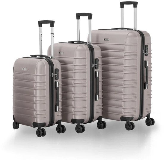 Hartschalenkoffer Set Rom - 3-teilig - ABS - Champagner