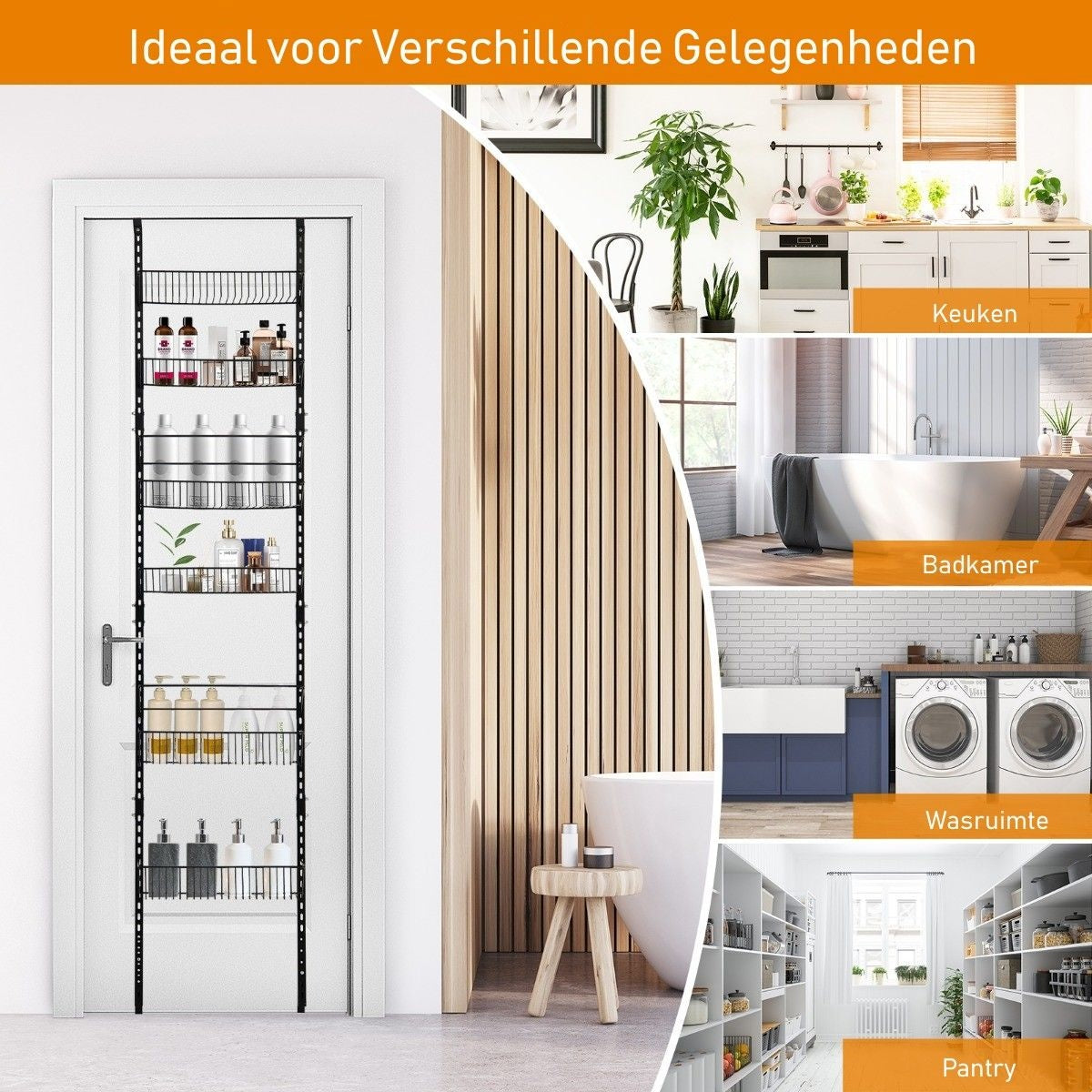 Coast Storage Rack - 6 Schichten - 43 x 13 x 196,5 cm - Schwarz - Eisen