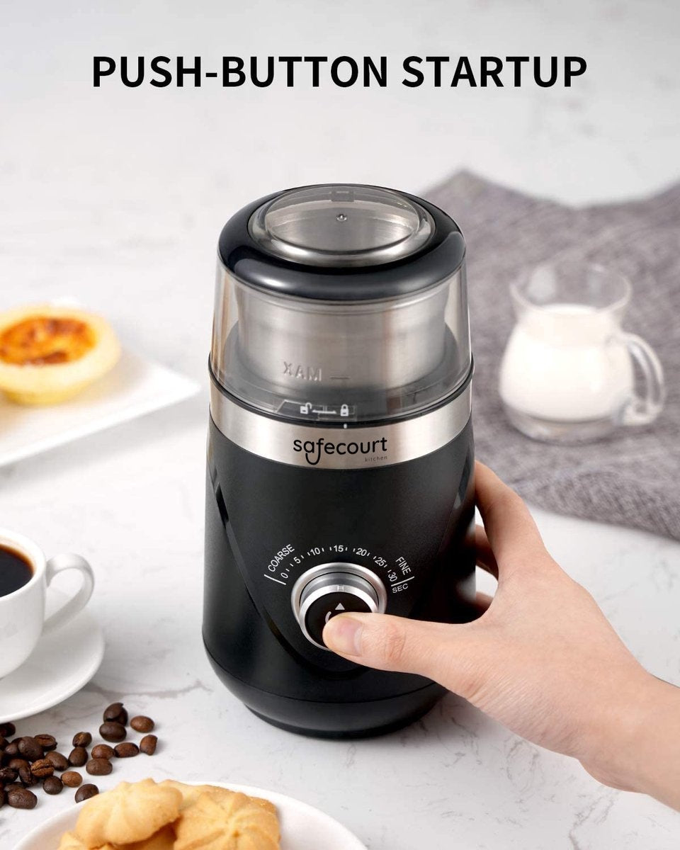 Safecourt Kitchen - Elektrische Kaffeemühle - 200W - leise - Schwarz