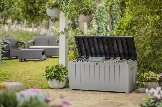 Keter Novel Aufbewahrungsbox - 340L - 124x55x62.5cm - Grau