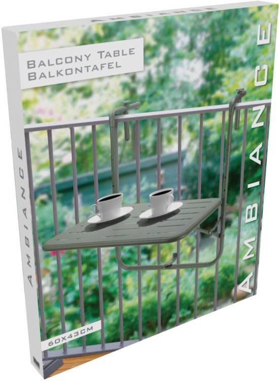 Homestyle - Balkontisch - Gartenmöbel - 60x43x70 cm - Grün
