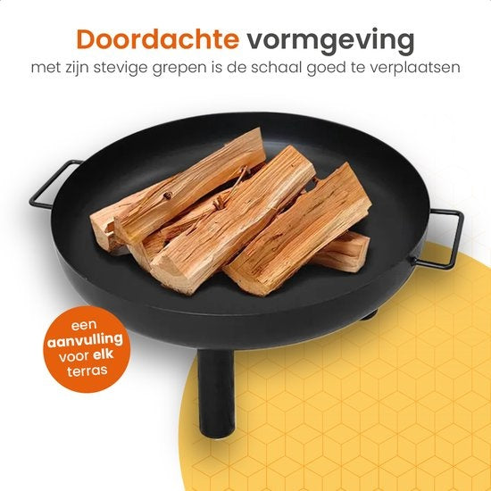 Goliving Outdoor Feuerschale - Feuerkorb - Gartenkamin - Stimmungsvolle Feuerstelle - Terrassenheizer - Stahl - Ã˜ 60cm
