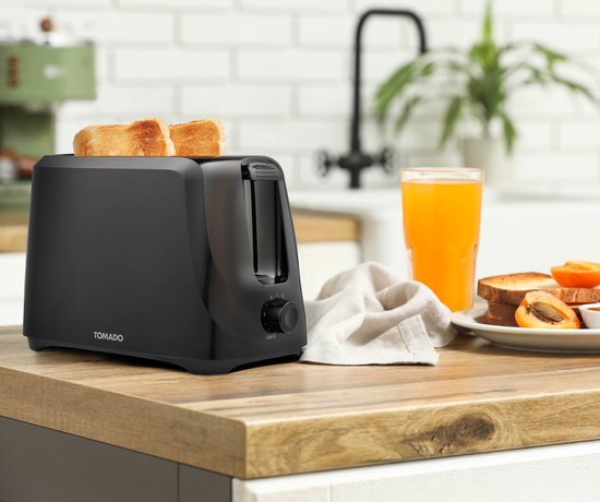 Tomado TBT2000B - Toaster - 2 große Schlitze - 6 Positionen - Schwarz