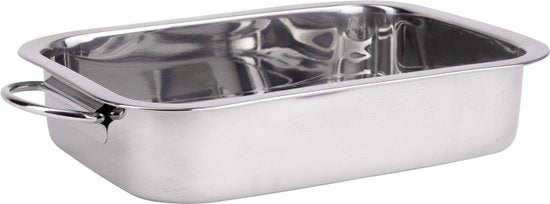 Renberg Lasagneform - Backform - Edelstahl - 32 x 23 x6,3CM -4 Liter