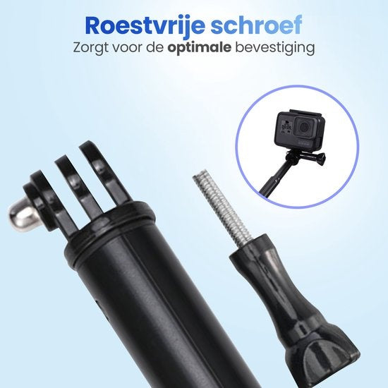 GarpexÂ¬Ã† Universal Selfie Stick XL - Ausziehbar bis zu 95cm - Geeignet für verschiedene Action-Kameras - Universal - Wasserdicht - Grün