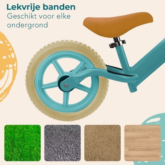 LifeGoods KiddyCruiser Balance Bike - 2 Jahre - Jungen und Mädchen - Mintgrün