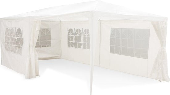Lifetime Gartenpartyzelt - 6 Seitenwände - mit Fenstern - 3 x 6 m - weiß