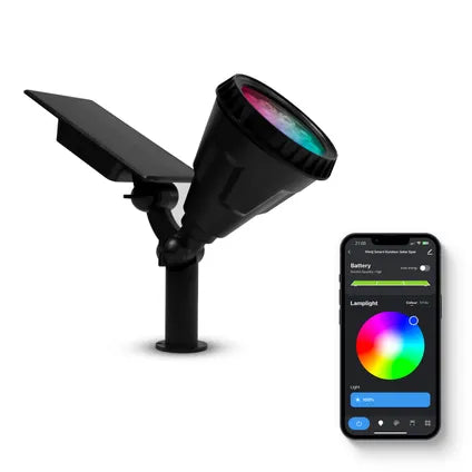 Intelligente Solarlampe für den Außenbereich – Smart Outdoor Solar Spot – IPX5 wasserdicht