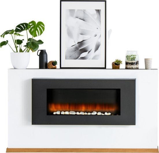 alpina Elektro-Ambiente-Kamin mit Feuereffekt - Wandverkleidung - 1800-2000 Watt - Fernbedienung