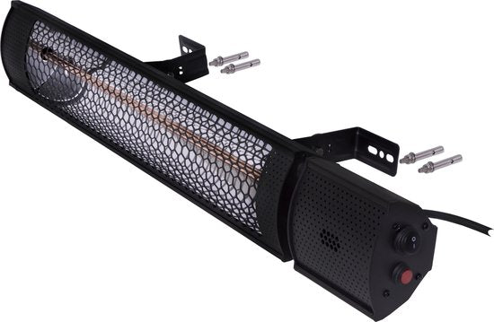 VONROC Stimmungsvolle Terrassenheizung â€“ Marsili 2000W â€“ Hohe Effizienz â€“ Low Glare Lampe â€“ 2 Heizstufen â€“ Mit Fernbedienung