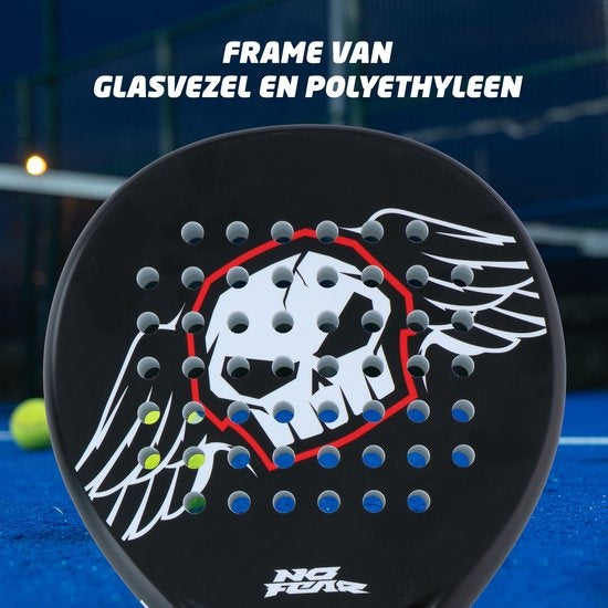 No Fear Padel Racket - Leichter Padel-Schläger - Schwarz