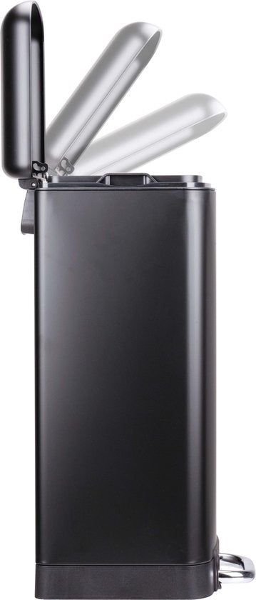 Dirt Devil Treteimer 30 Liter - Abfalleimer - Edelstahl - Schwarz