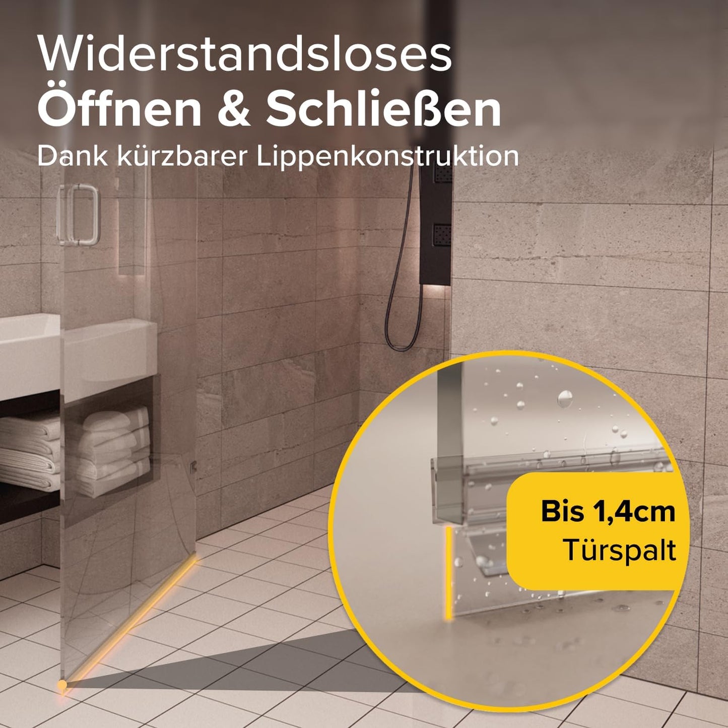 five Dots Duschabdichtung 2 Stück 6mm - Transparent