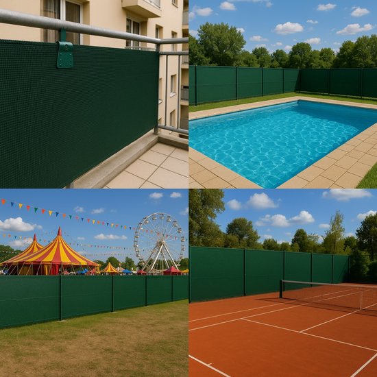 Practo Sichtschutzvorhang – Sichtschutz – 1,8 m x 10 m – grün