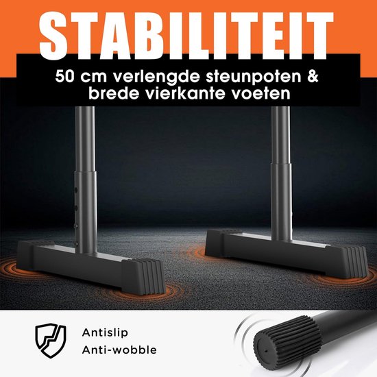DH FitLife Dip Bars | Dip Bar & Adjustable Dip Station 80-90 cm | Parallettes für Calisthenics und Krafttraining | Stabil und sicher | Indoor und Outdoor Fitness Equipment