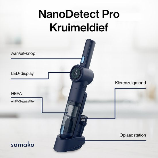 Dustbuster NanoDetect Pro Kabelloser Staubsauger - 120W - Leistungsstarker Handstaubsauger - Kabellos - Auto-Staubsauger - Samako