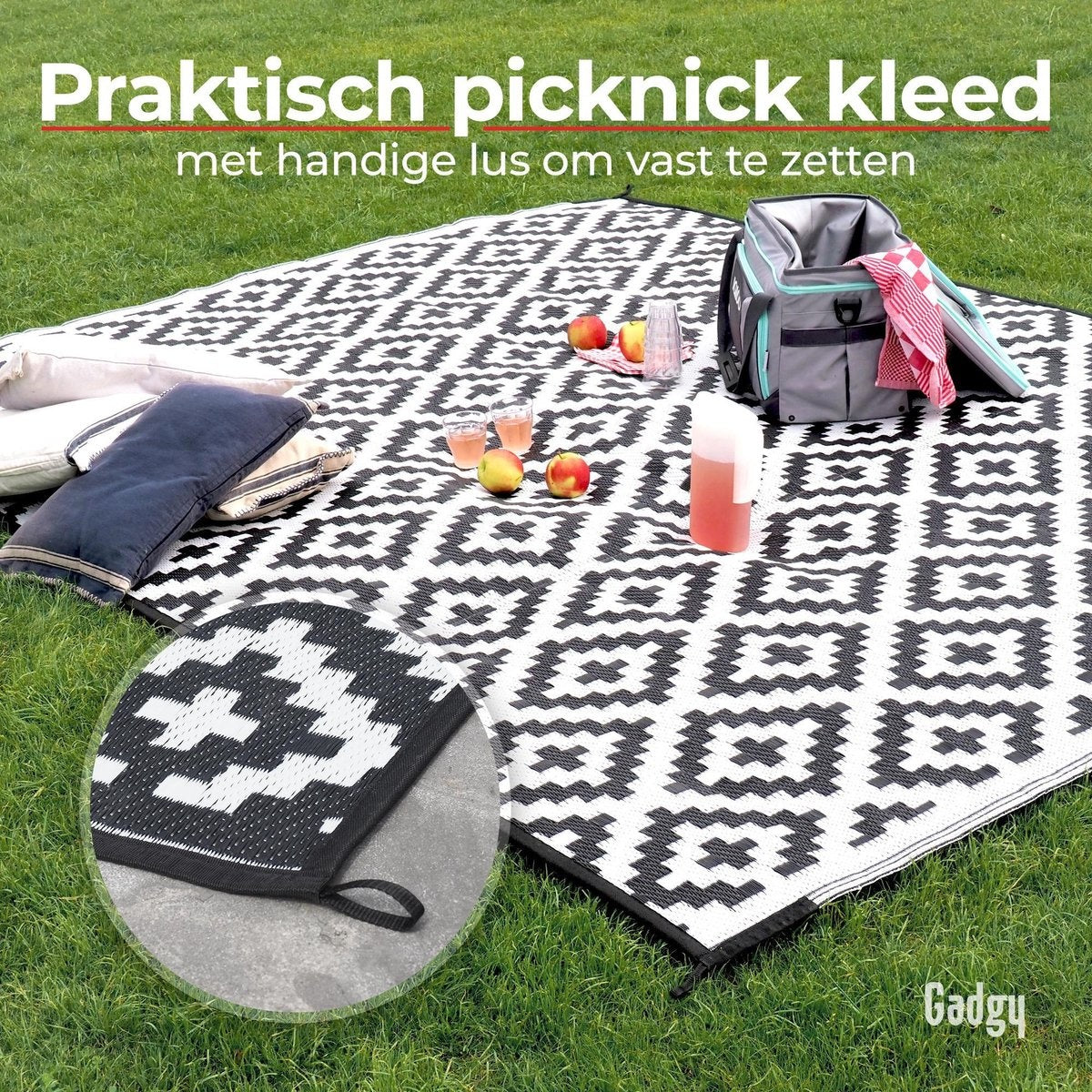 Gadgy Outdoor Rug Rug -270x200 cm - Camping Rug - Picknick Rug - Garden Rug - Outdoor Rug