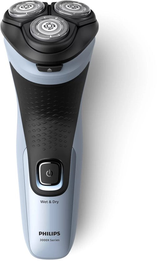 Philips Shaver 3000X X3003/00 – Nass- und Trockenrasur – Rasierer für Männer – Mit Trimmer – Blau