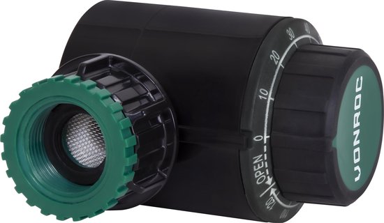VONROC Wasseruhr - Mechanisch (keine Batterien erforderlich) - Einstellbar 0 - 120 min - Mit Metallfilter
