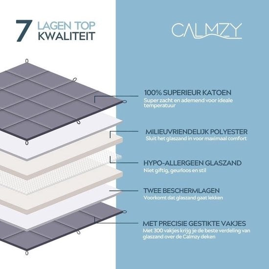 Calmzy 2.0 - Kuscheldecke 9 kg - 150 x 200 cm - Dunkelgrau