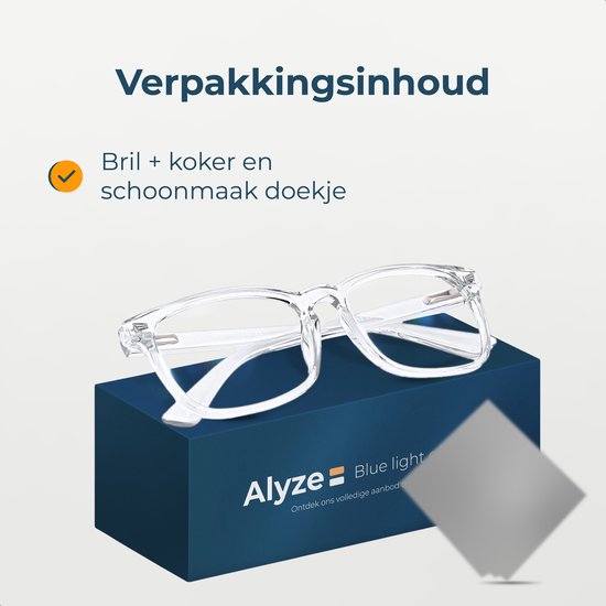 Alyze Blue Light Glasses - Computermonitor - Rezeptfrei mit Filter - Blaulichtbrille