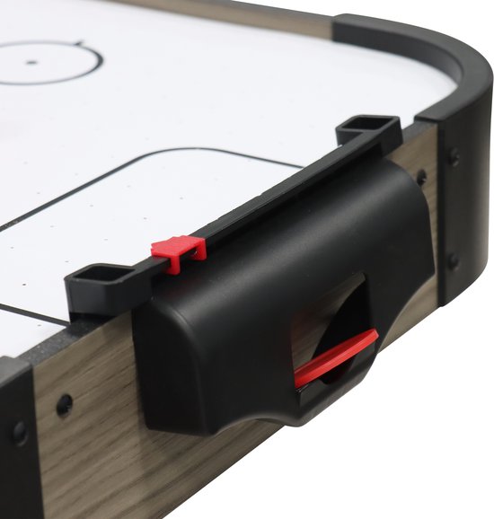 Cougar Airhockey-Tisch Mini – 3-Fuß-Airhockey-Spiel – Kompakter Airhockey-Tisch für zu Hause – Inklusive Schläger und Pucks – Eiche/Grau
