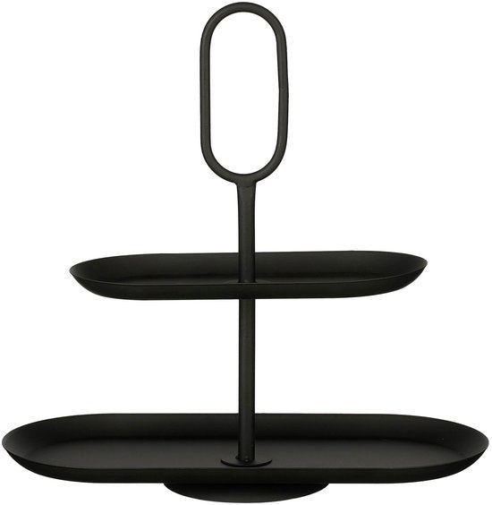 Mica Decorations Rama Etagere 2 Schichten - L38 x B17 x H37 cm - Metall - Schwarz