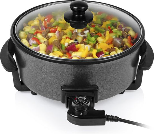 Tristar Elektrische Bratpfanne 1500 W – PZ-9135 – Ø 30 cm, Deckel – Maximale Temperatur 250 °C – PFAS-frei