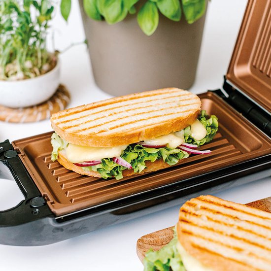 Livington Copperline Flipswitch Multifunktionsgrill, 800 W, inklusive Rezeptheft