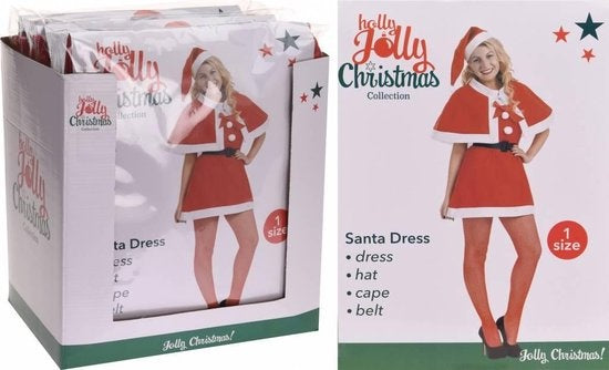 4-teiliger Weihnachtsfrauenanzug (One-Size)