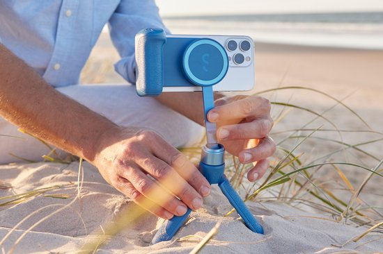 ShiftCam SnapPod magnetisches Handy-Stativ - magnetischer Selfie-Stick - Stativ - MagSafe-kompatibel - mit magnetischer Befestigung - Blue Jay (blau)
