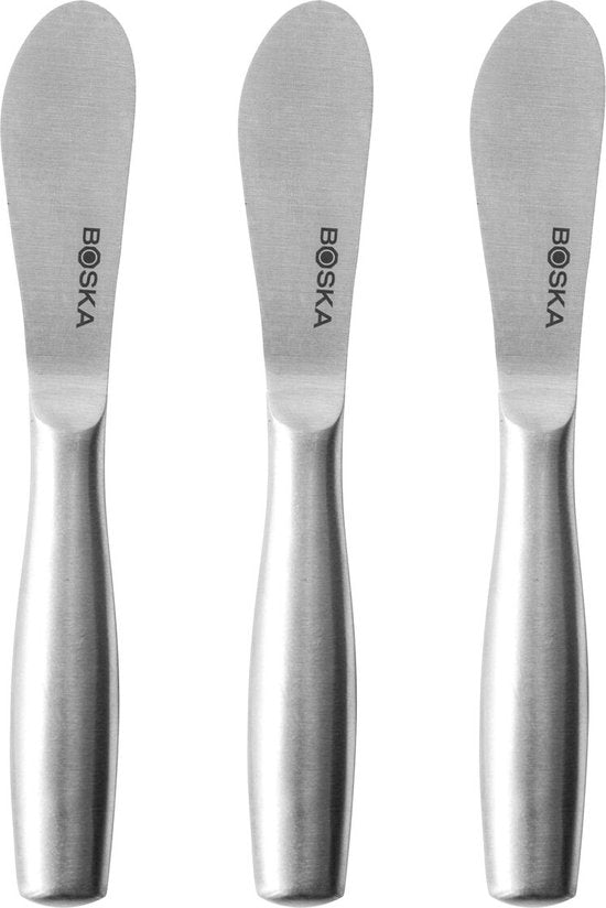 Boska Streichmesserset Mini Copenhagen - Käsemesser - 3-teilig - Edelstahl - Käsemesserset für Frischkäse