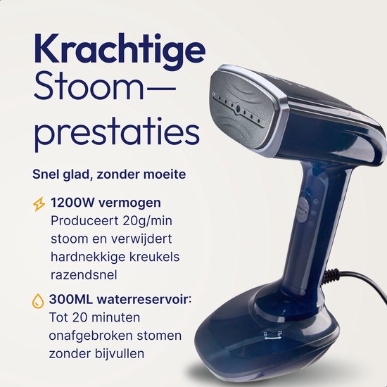 Kleiderdampfer 300 ml – 2 Aufsätze – Dampfgerät für Kleidung – Kleiderdampfer – Reisebügeleisen – Handdampfer – Steamer – Qualiz®