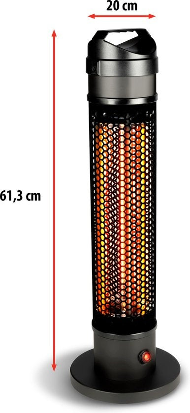 alpina Heater Terrassenstrahler - Infrarotheizung - IP44 Spritzwassergeschützt - 800W