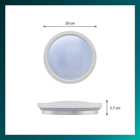 Philips All-in-One-Deckenleuchte – 2er-Pack – mit Fernbedienung – 24 W – LED-Beleuchtung – warmweißes bis kaltweißes Licht; 2700 K bis 6500 K – 30 cm – weiß – rund