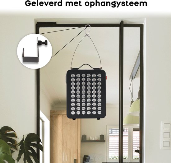 LIROMA® Rotlichttherapie - 2 Wellenlängen - Timer - LED-Infrarotlampe - Infrarottherapie - Rotlichttherapie - Kollagenlampe - Fibromyalgie - Lichttherapie